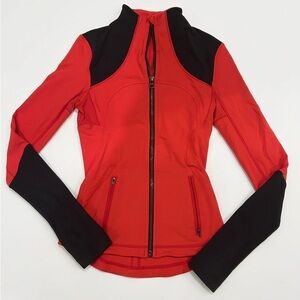 Lululemon Form Jacket - Rare Two-Tone Red & Black - Size 2